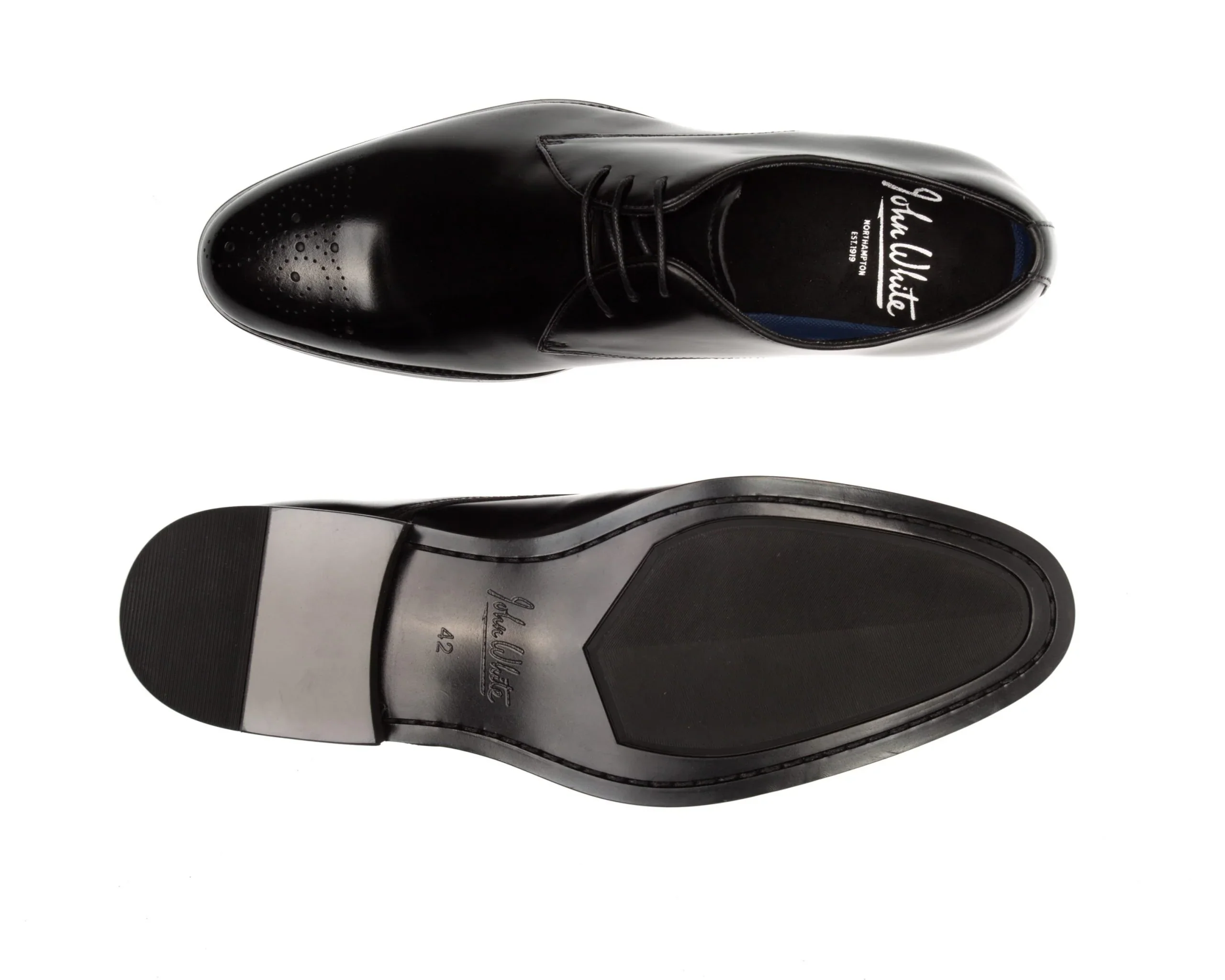 John White Romsey Black Derby Shoes - Image 3