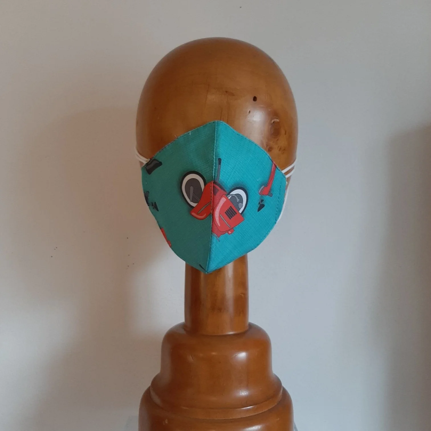 Premium Reusable Bold Scooter Print Double-Layer Face Mask with Built in Filter - Image 3